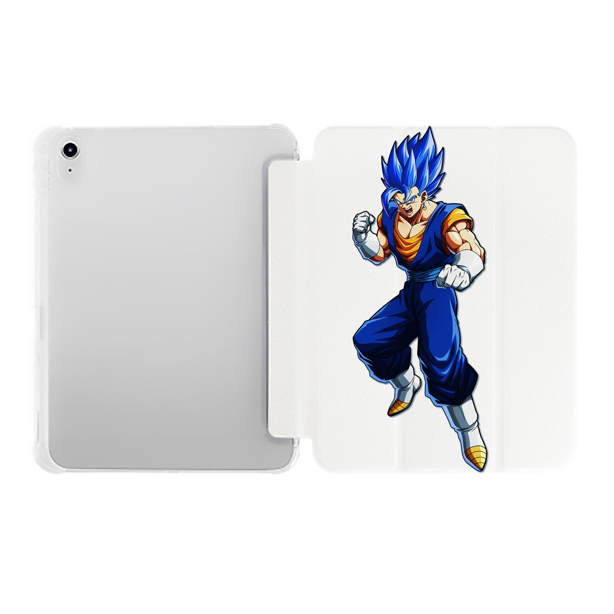 （画像用） ドラゴンボール ベジット DRAGON BALL Vegetto IPad ケース ペン収納付き 三つ折りスタンド PUレザー×シリコン 対応機種9.5/10.5/10.9インチ